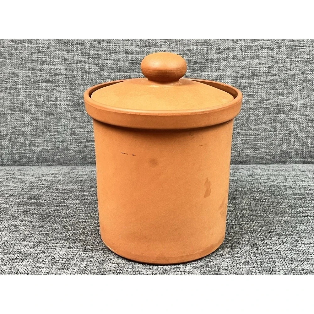 The Original Suffolk Canister BISCUITS Henry Watson Pottery Terracotta Kitchen